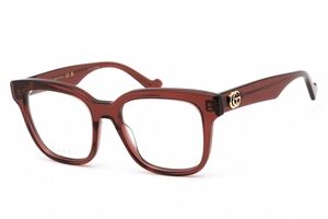 NWT Gucci GG0958O-006 Red Rectangular 52mm Glasses